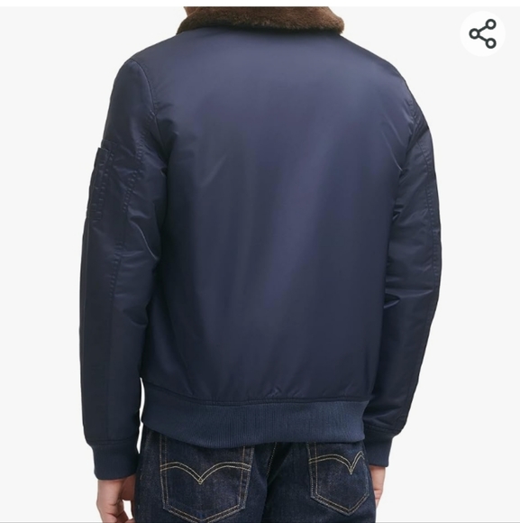 LEVI'S MEN'S FLIGHT NAVY JACKET🤪😍😍 - Picture 3 of 12
